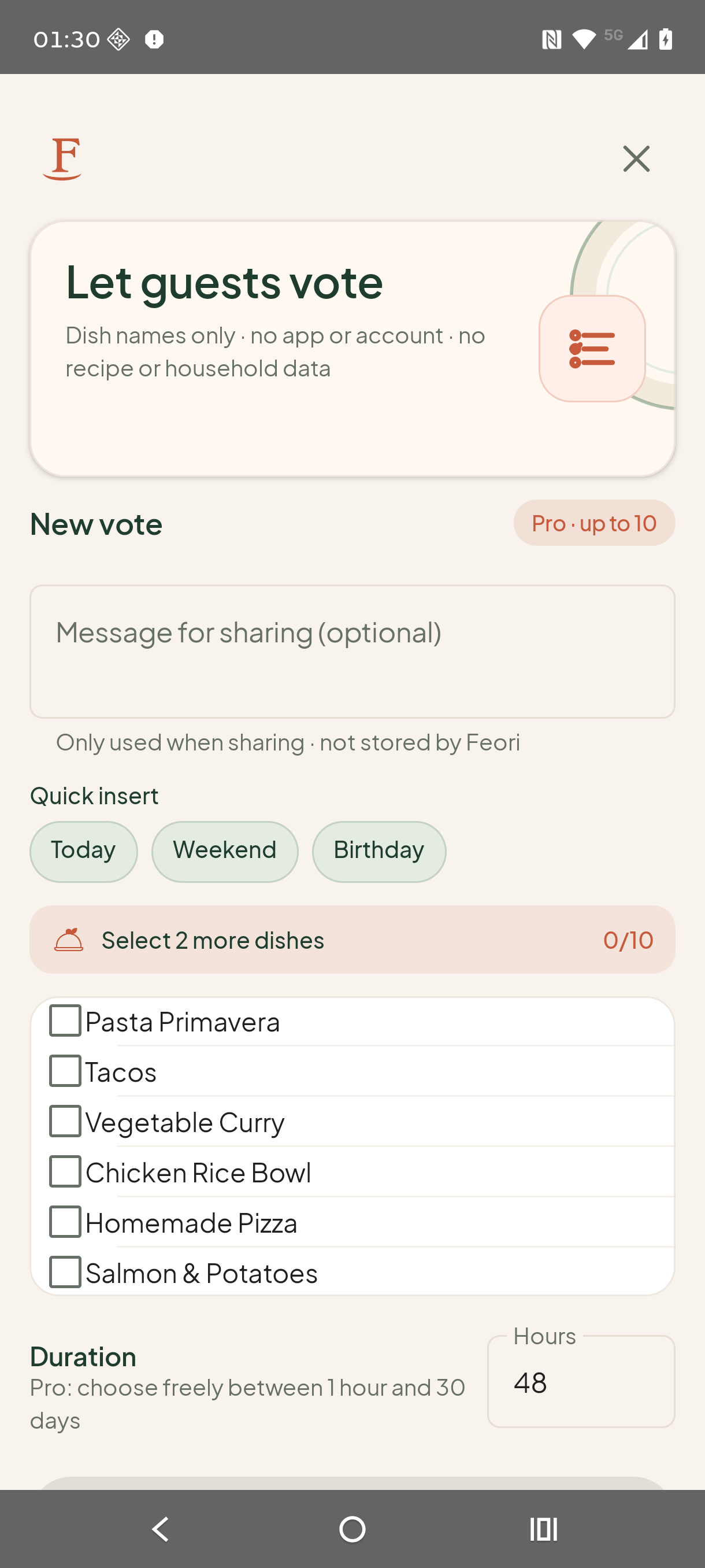 Editor for a Feori guest vote