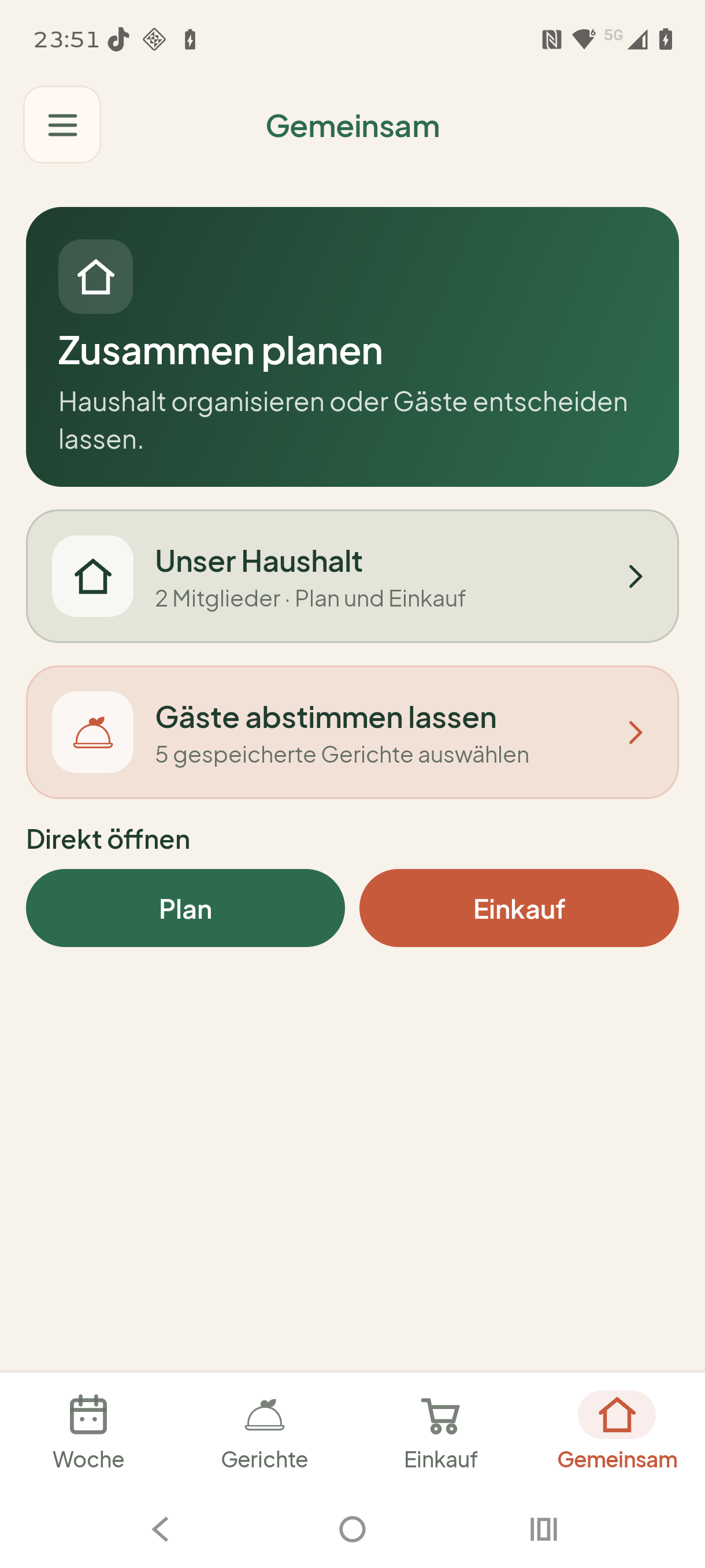 Feori zeigt den gemeinsamen Haushalt und die Gäste-Abstimmung