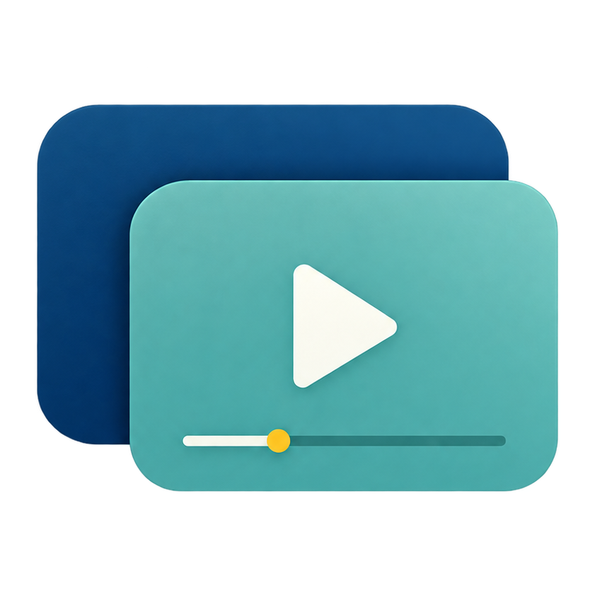 Illustration of a smaller video copy